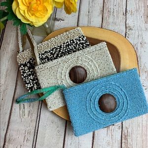 Pinkhouse Incredibly Handmade Beaded Wristlet